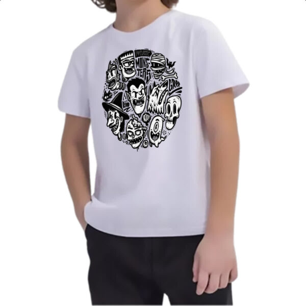 Camiseta Infanto Juvenil I love classic monsters - Imagem 2