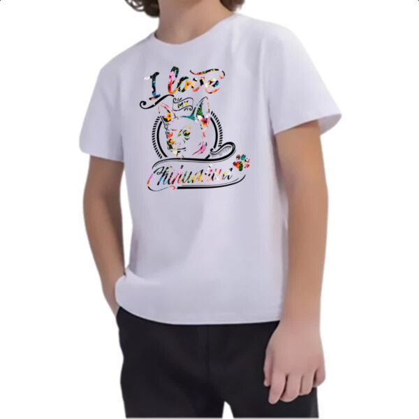 Camiseta Infanto Juvenil I love my Chihuahua - Imagem 2