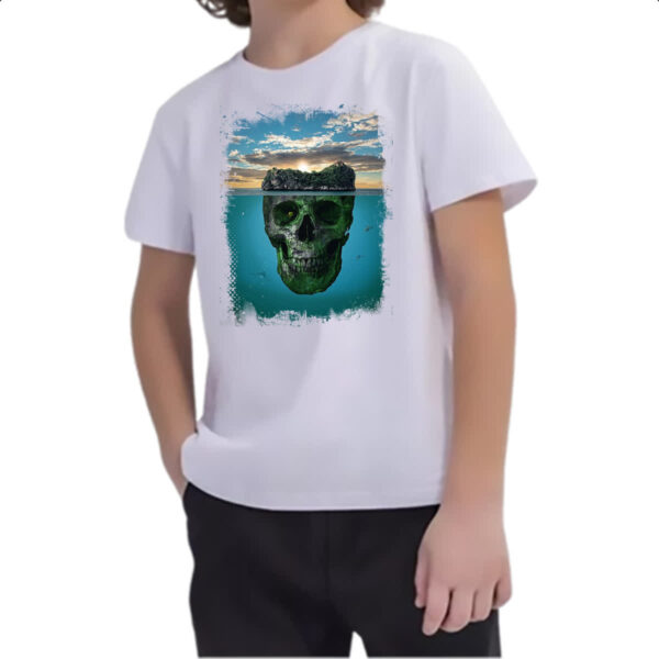 Camiseta Infanto Juvenil Ilha da caveira 1 - Imagem 2