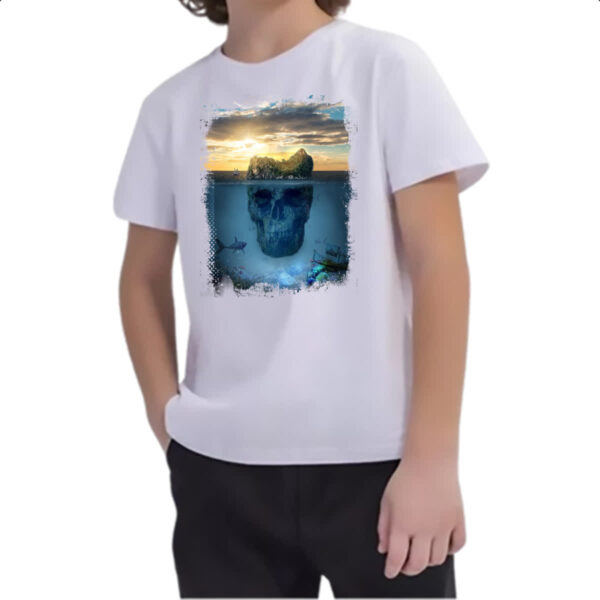 Camiseta Infanto Juvenil Ilha da caveira 3 - Imagem 2