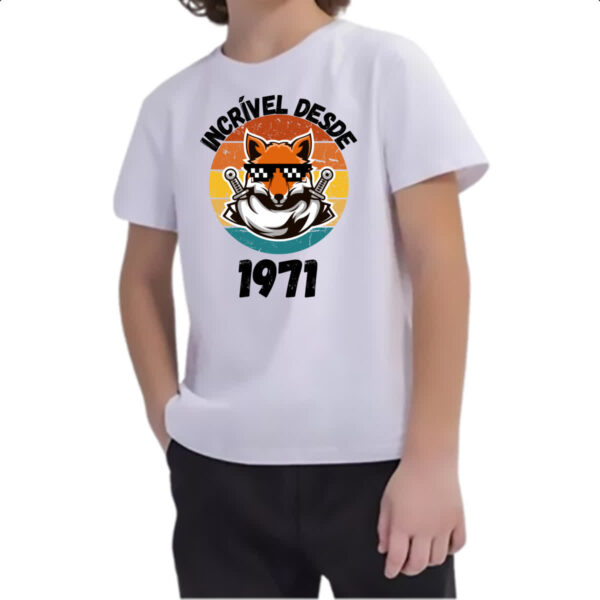 Camiseta Infanto Juvenil Incrivel desde 1971 - Imagem 2