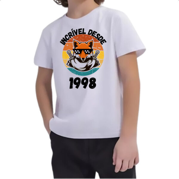 Camiseta Infanto Juvenil Incrivel desde 1998 - Imagem 2