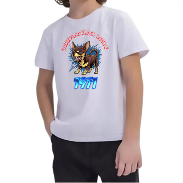 Camiseta Infanto Juvenil Insuportavel desde 1971 - Imagem 2