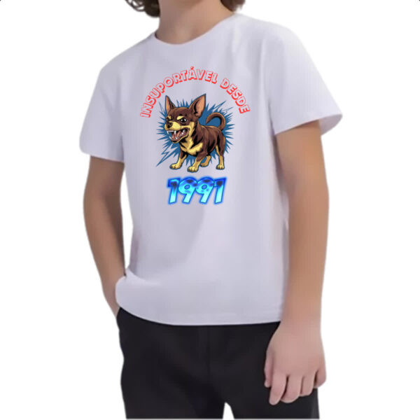 Camiseta Infanto Juvenil Insuportavel desde 1991 - Imagem 2
