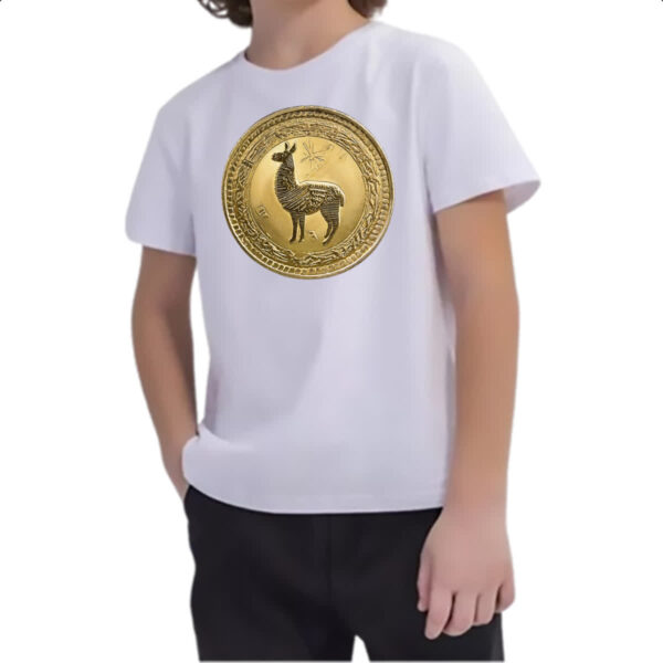 Camiseta Infanto Juvenil Lhama coin - Imagem 2