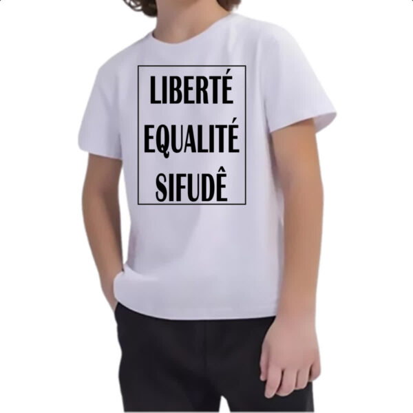 Camiseta Infanto Juvenil Liberte Qualite Sifude - Imagem 2