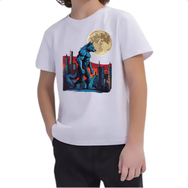 Camiseta Infanto Juvenil Lobisomen cidade ao luar - Imagem 2