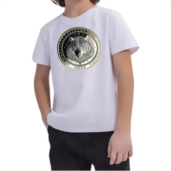 Camiseta Infanto Juvenil Lobo coin - Imagem 2