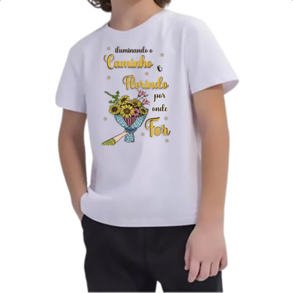 Camiseta Infanto Juvenil Mulher ilumando o caminho - Imagem 2