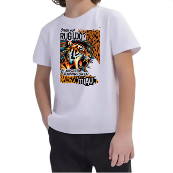 Camiseta Infanto Juvenil Mulher leoa - Imagem 2