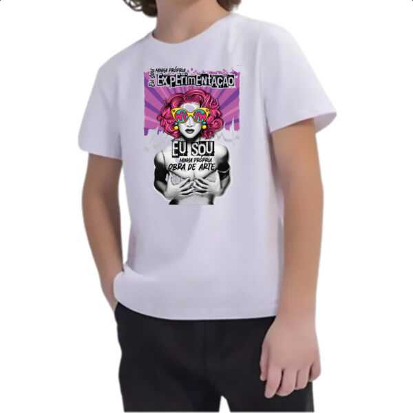 Camiseta Infanto Juvenil Mulher obra de arte - Imagem 2