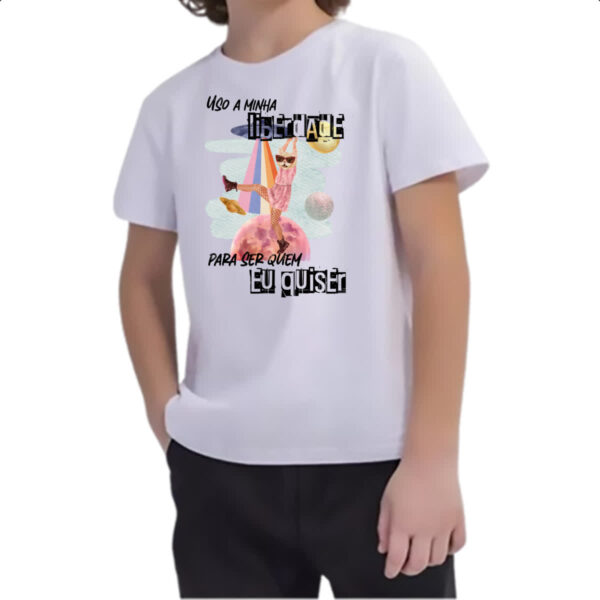 Camiseta Infanto Juvenil Mulher ser quem quiser - Imagem 2