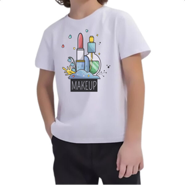 Camiseta Infanto Juvenil Makeup batom - Imagem 2