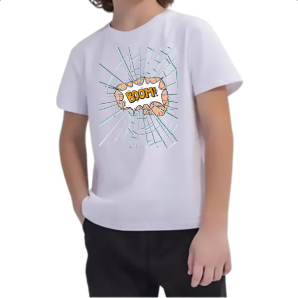 Camiseta Infanto Juvenil Mao soco no vidro Boom - Imagem 2