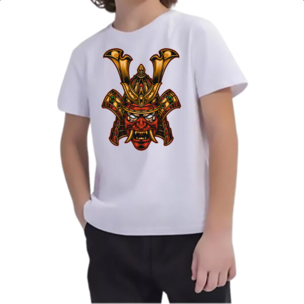 Camiseta Infanto Juvenil Mascara Rubra de Samurai - Imagem 2
