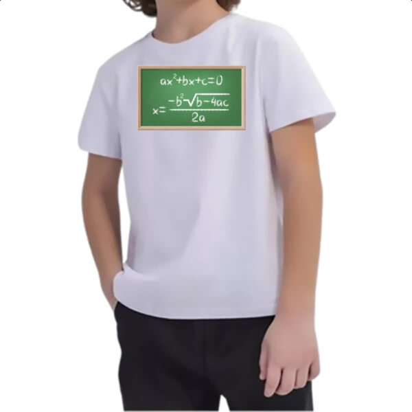 Camiseta Infanto Juvenil Matematica equacao segundo grau - Imagem 2