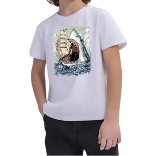 Camiseta Infanto Juvenil Megalodon Atack - Imagem 2