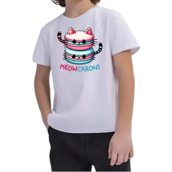 Camiseta Infanto Juvenil Meowcarons - Imagem 2