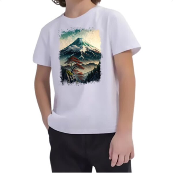 Camiseta Infanto Juvenil Montanha Fugi Japao 3 - Imagem 2