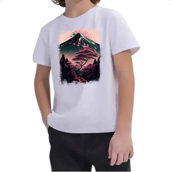 Camiseta Infanto Juvenil Montanha Fugi Japao 4 - Imagem 2