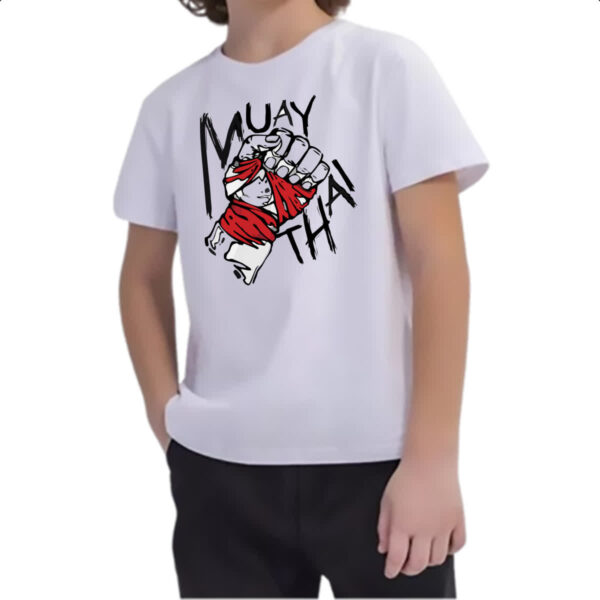 Camiseta Infanto Juvenil Muay Thai bandagem - Imagem 2