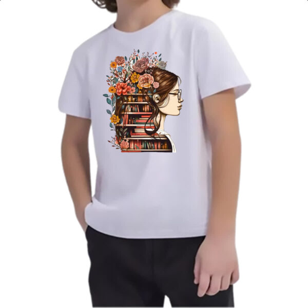 Camiseta Infanto Juvenil Mulher de conhecimento - Imagem 2
