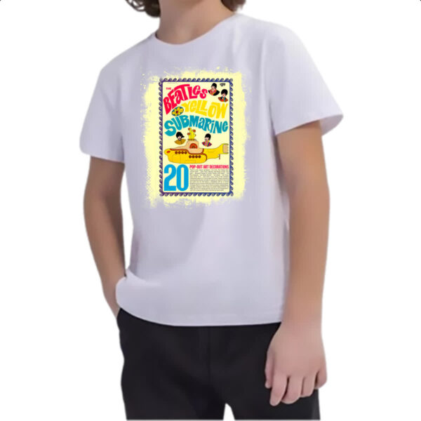 Camiseta Infanto Juvenil Nostalgia Beatles Yellow Submarine - Imagem 2