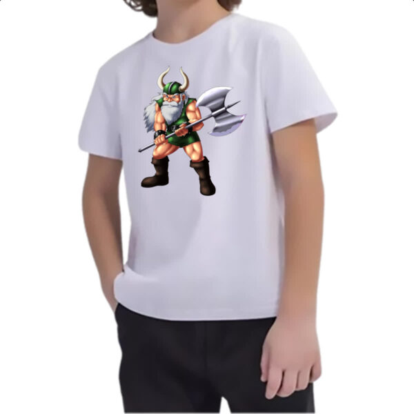 Camiseta Infanto Juvenil Nostalgia Golden Axe Gilius Thunderhead - Imagem 2