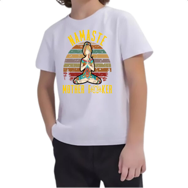 Camiseta Infanto Juvenil Namaste mother f - Imagem 2