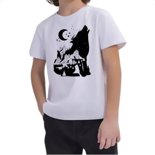 Camiseta Infanto Juvenil Night Wolf - Imagem 2