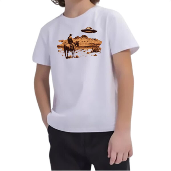 Camiseta Infanto Juvenil UFO e Cowboy - Imagem 2