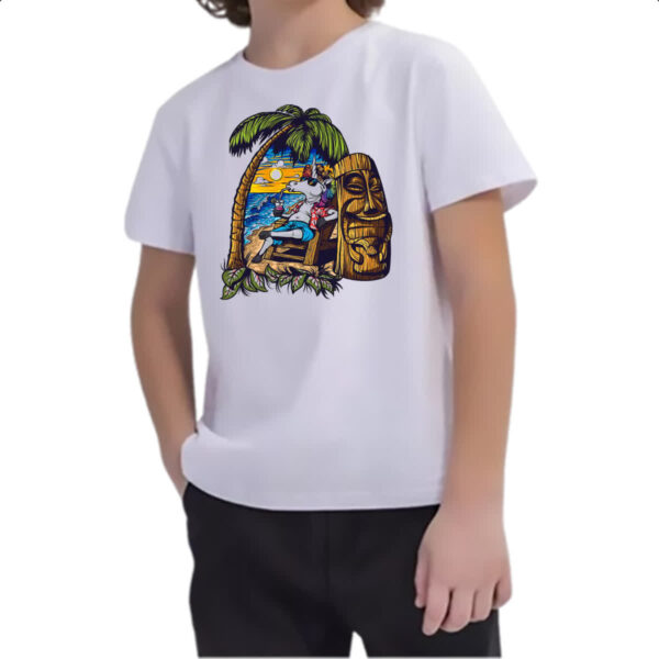 Camiseta Infanto Juvenil Unicornio relaxando de ferias - Imagem 2