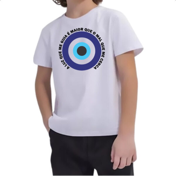 Camiseta Infanto Juvenil Olho grego luz que me guia - Imagem 2