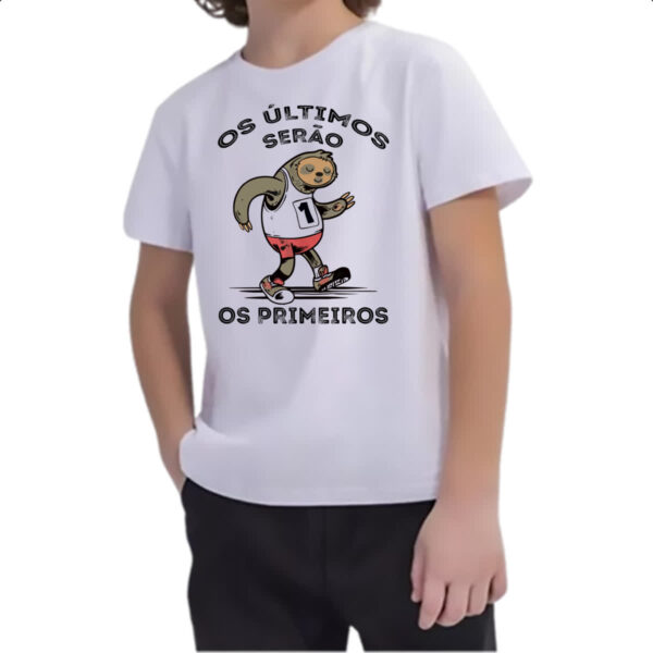Camiseta Infanto Juvenil Os ultimos serao os primeiros - Imagem 2
