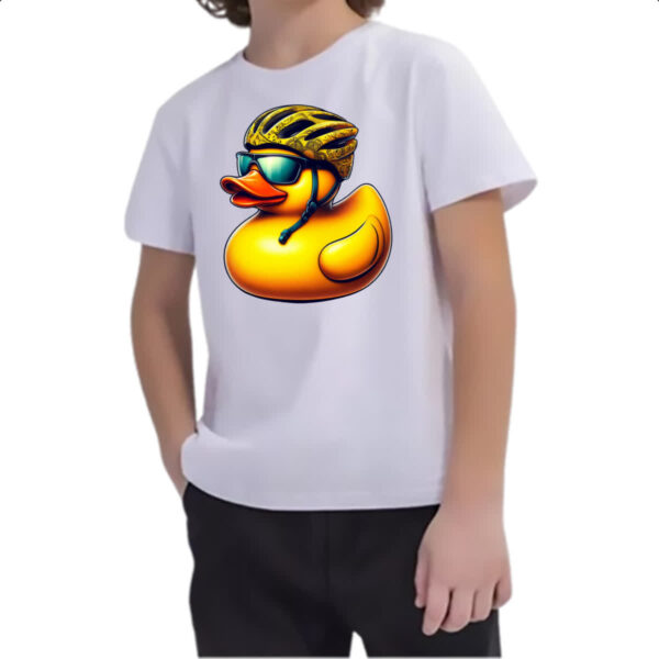 Camiseta Infanto Juvenil Patinho de borracha Ciclista - Imagem 2
