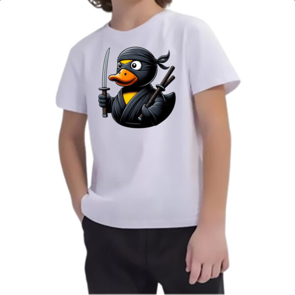 Camiseta Infanto Juvenil Patinho de borracha Ninja - Imagem 2