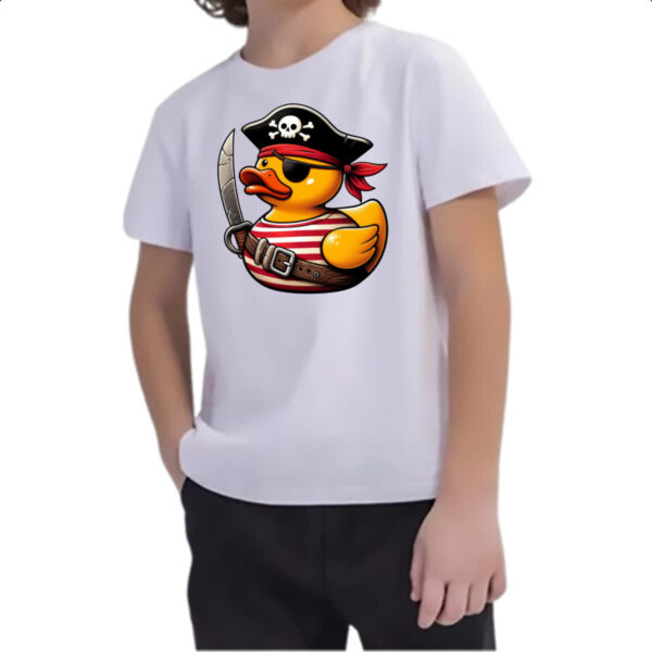 Camiseta Infanto Juvenil Patinho de borracha Pirata - Imagem 2
