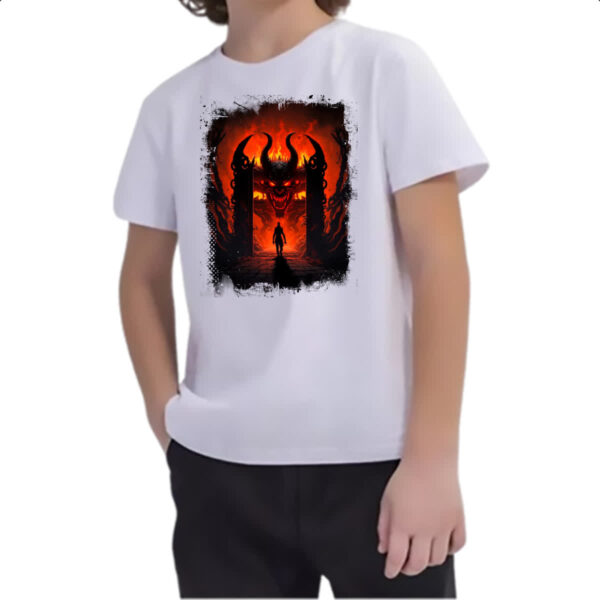 Camiseta Infanto Juvenil Portal do inferno 2 - Imagem 2