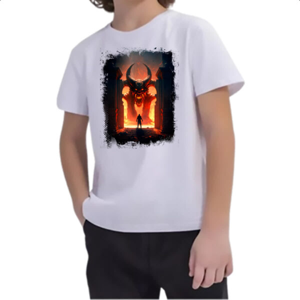 Camiseta Infanto Juvenil Portal do inferno 3 - Imagem 2