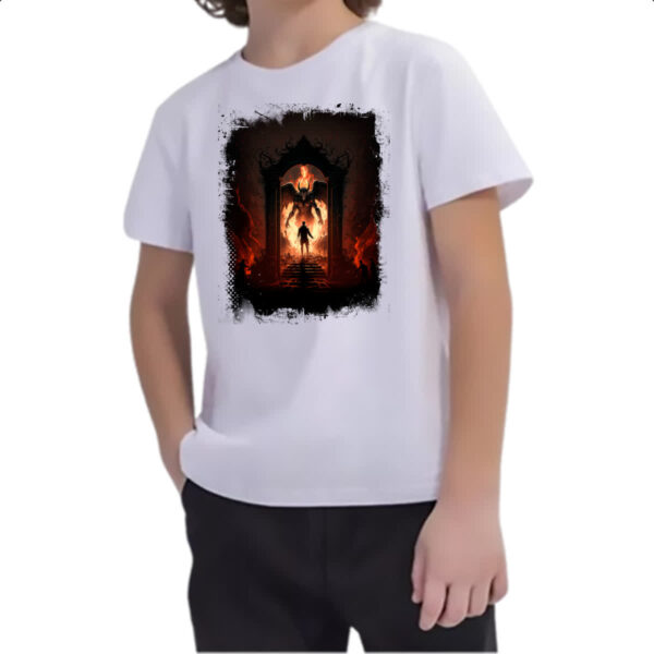 Camiseta Infanto Juvenil Portal do inferno 8 - Imagem 2