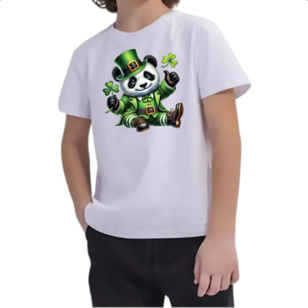 Camiseta Infanto Juvenil Panda St Patrick - Imagem 2