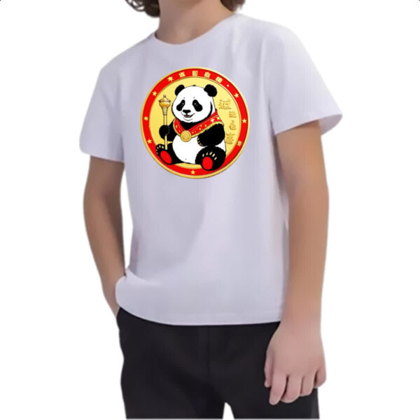 Camiseta Infanto Juvenil Panda coin - Imagem 2