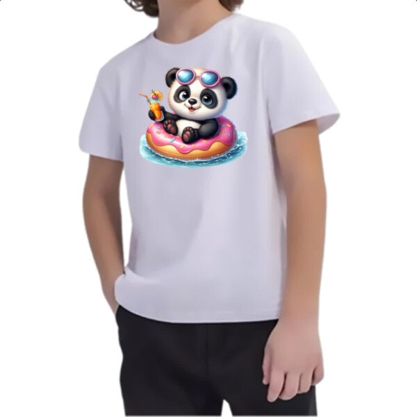 Camiseta Infanto Juvenil Panda na boia - Imagem 2