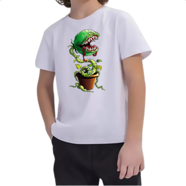Camiseta Infanto Juvenil Planta carnivora no vaso - Imagem 2