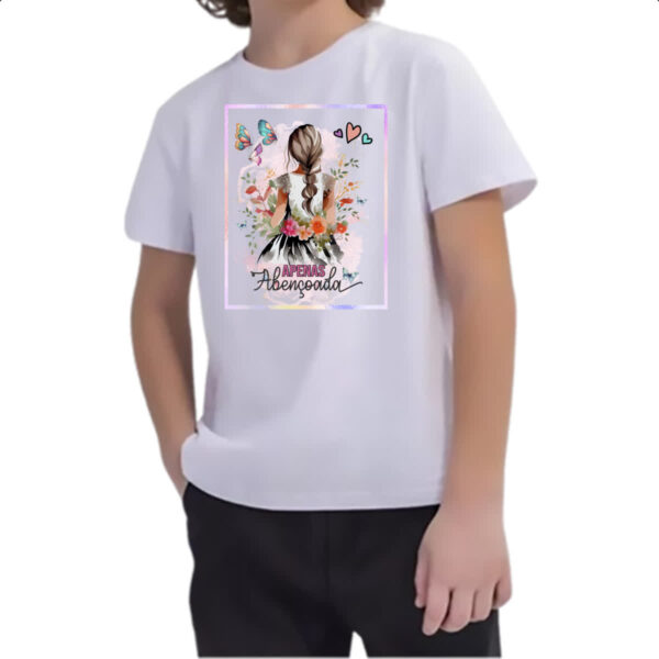 Camiseta Infanto Juvenil Apenas abencoada - Imagem 2