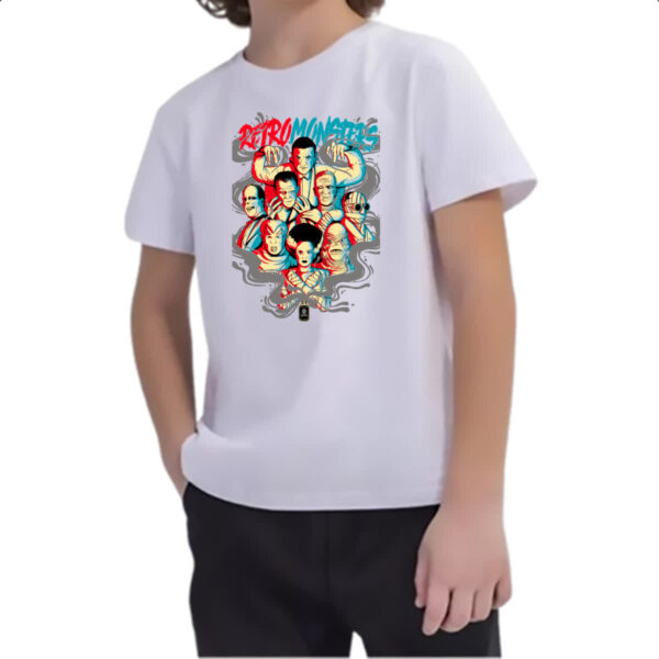 Camiseta Infanto Juvenil Retro monsters - Imagem 2