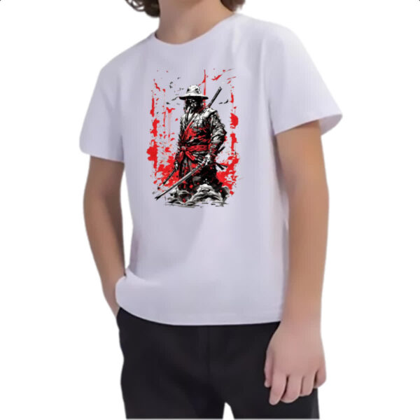 Camiseta Infanto Juvenil Ronin comic book style - Imagem 2