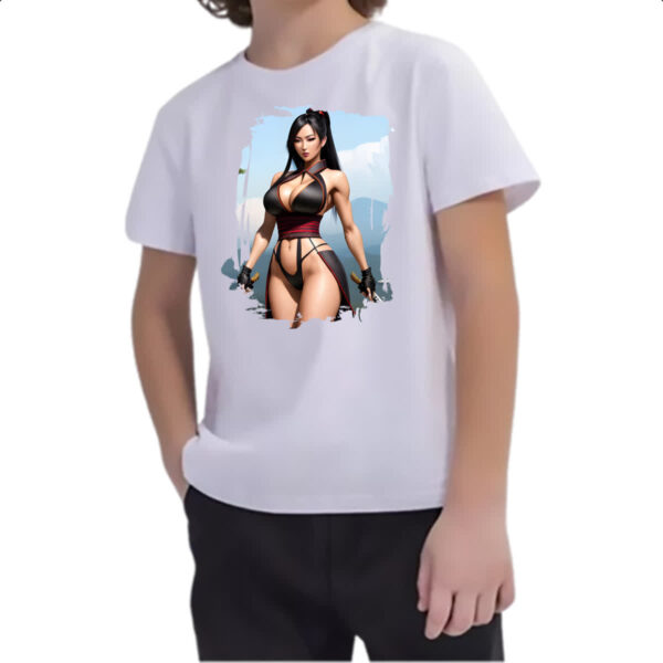 Camiseta Infanto Juvenil Samurai girl on sky - Imagem 2