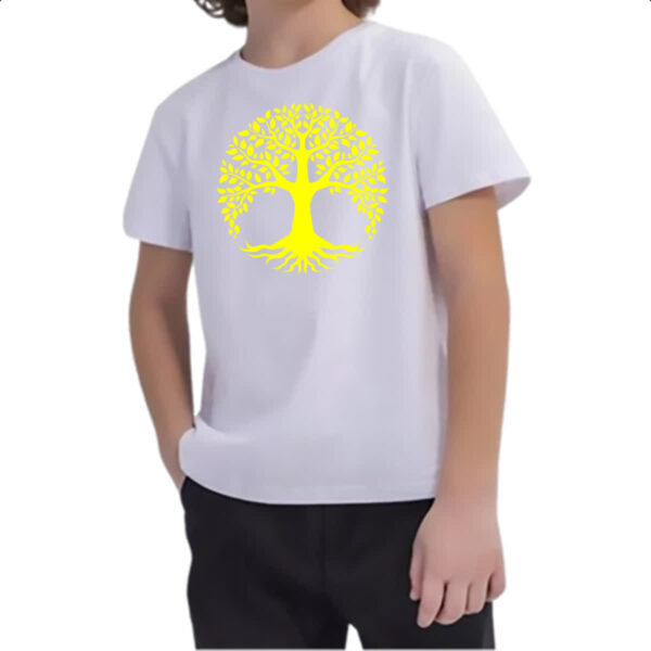 Camiseta Infanto Juvenil Arvore da vida amarela - Imagem 2