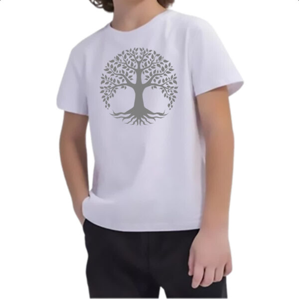Camiseta Infanto Juvenil Arvore da vida cinza - Imagem 2